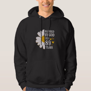 Blessed By God For 89 Years 89th Birthday Daisy Bu Hoodie