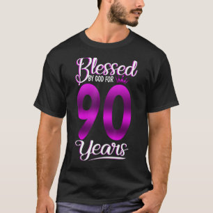 Blessed by God for 90 Years Old 90th Birthday Cr T-Shirt