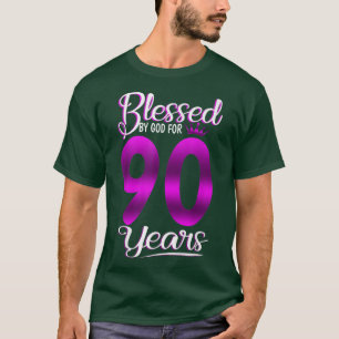 Blessed by God for 90 Years Old 90th Birthday Gift T-Shirt