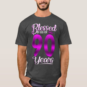 Blessed by God for 90 Years Old 90th Birthday Gift T-Shirt