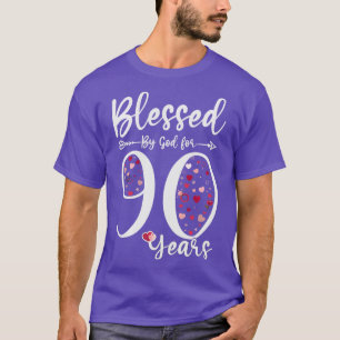Blessed by God For 90 Years Old 90th Birthday Gift T-Shirt