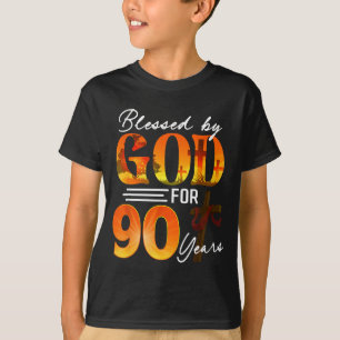 Blessed By God For 90 Years Old Gift 90th Birthday T-Shirt
