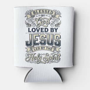 Blessed By God Jesus Holy Spirit Vintage Shirt Can Cooler