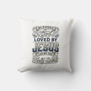 Blessed By God Jesus Holy Spirit Vintage Shirt Cushion