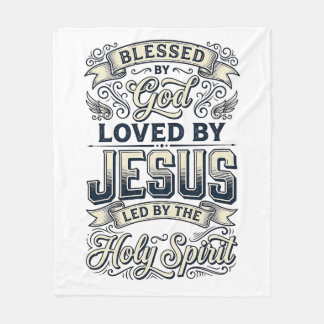 Blessed By God Jesus Holy Spirit Vintage Shirt Fleece Blanket