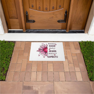 Blessed by God Loved by Jesus Doormat