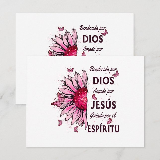 Blessed by God Loved by Jesus Enclosure Card (Front/Back)