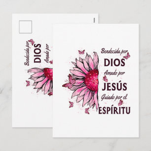 Blessed by God Loved by Jesus Holiday Postcard