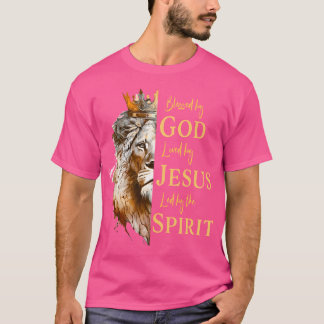 Blessed By God - Loved By Jesus Lion T-Shirt
