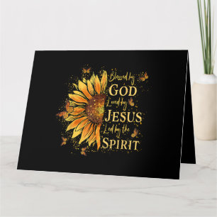 Blessed By God - Loved By Jesus, Sunflower Card