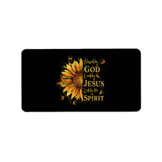 Blessed By God - Loved By Jesus, Sunflower Label