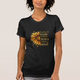 Blessed By God - Loved By Jesus, Sunflower T-Shirt