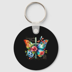 Blessed By God Loves By Jesus Easter Day  Key Ring