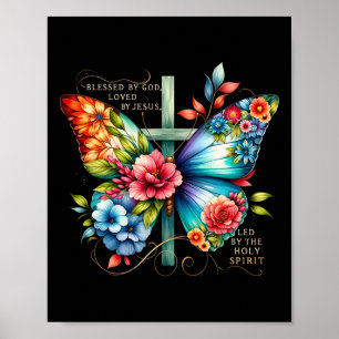Blessed By God Loves By Jesus Easter Day Poster