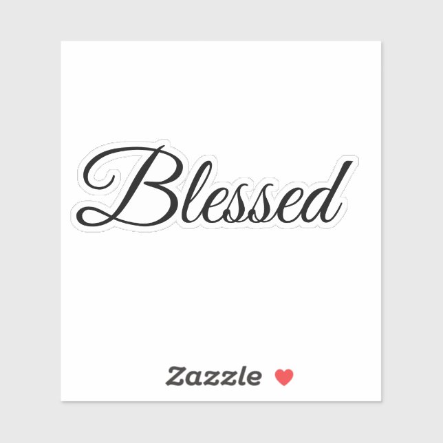Blessed Calligraphy Modern Typography Elegant (Sheet)