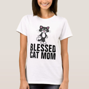 BLESSED CAT MOM T-shirts