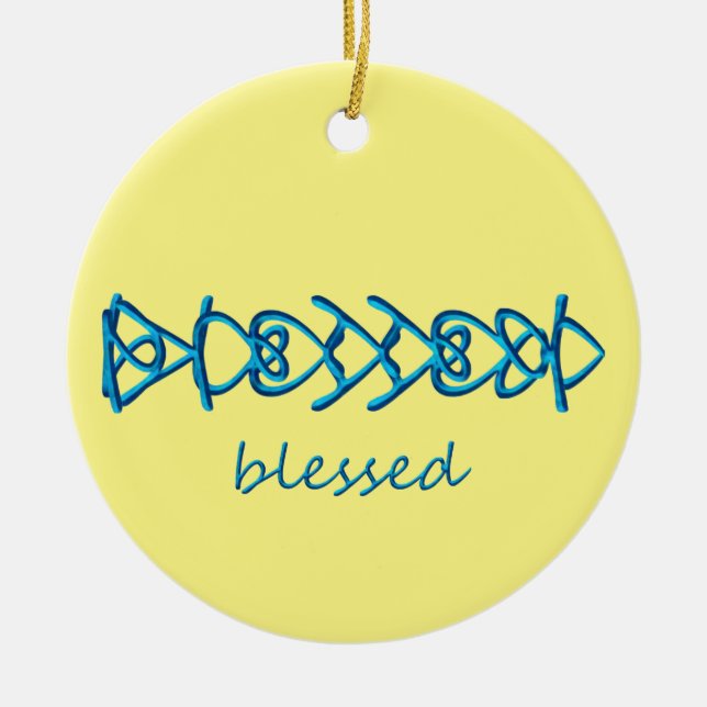blessed  ceramic tree decoration (Front)
