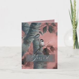 Blessed Chickadees Thank You Card