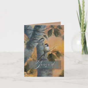Blessed Chickadees Thank You Card