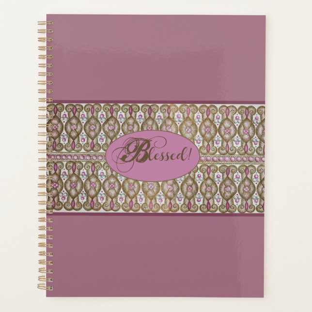 Blessed! Chocolate/Berry Planner - Purple (Front)