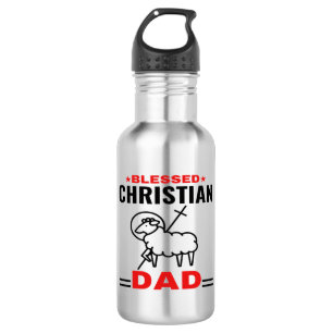Blessed Christian Dad Water Bottle