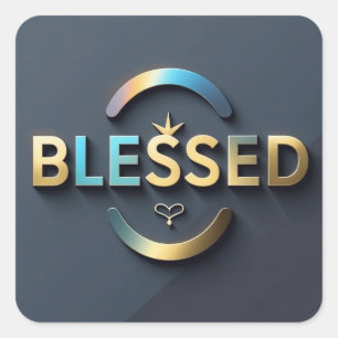Blessed Christian Sticker Ai design