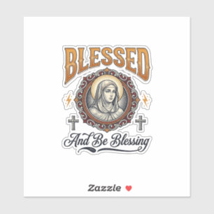 Blessed Christian Vintage Engraving T-Shirt Design