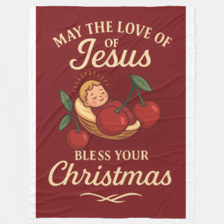 Blessed Christmas by Sweet Cherry Fleece Blanket