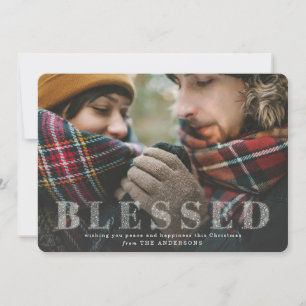 Blessed Christmas photo card. Holiday Card