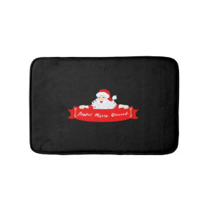 Blessed Christmas Santa Christmas Bath Mat