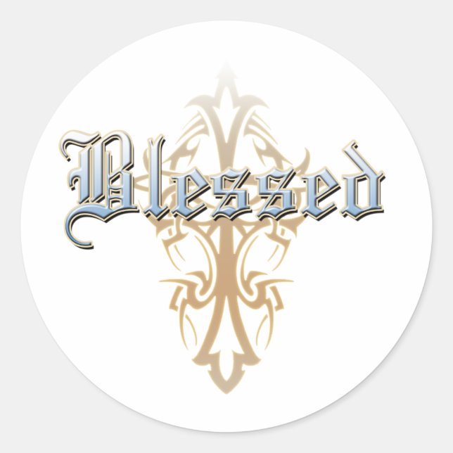 Blessed Classic Round Sticker (Front)