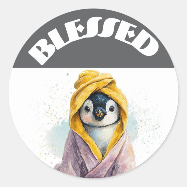 Blessed Classic Round Sticker (Front)