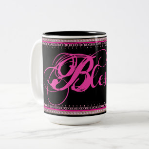 Blessed! Coffee Mug (Pink/Black)