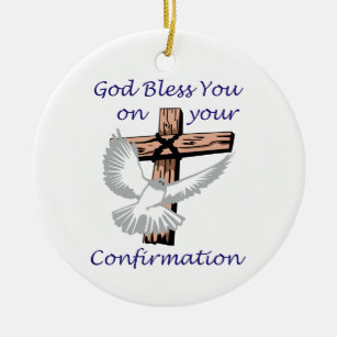 Blessed Confirmation Ceramic Tree Decoration