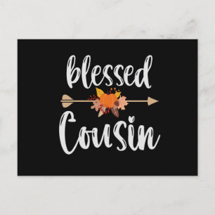 Blessed Cousin Cute Family Fall Gift Idea Postcard