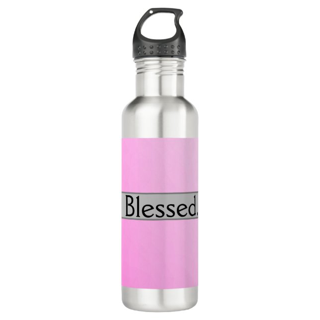 Blessed. Custom stainless steel water bottle (Front)