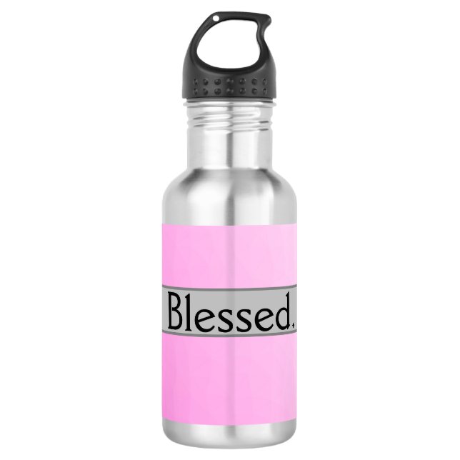 Blessed. Custom stainless steel water bottle (Front)