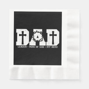 Blessed Dad Daddy Cross Christian Religious Father Napkin