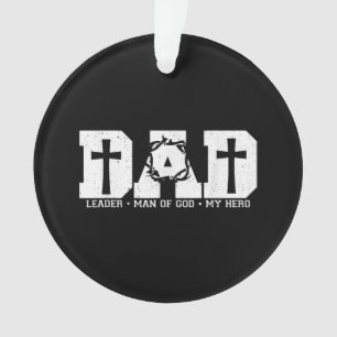 Blessed Dad Daddy Cross Christian Religious Father Ornament