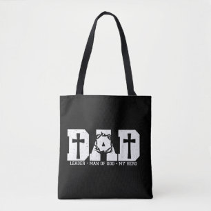 Blessed Dad Daddy Cross Christian Religious Father Tote Bag