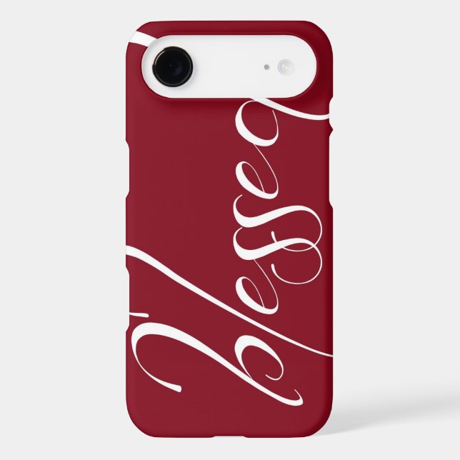 Blessed Deep Red Statement iPhone 4s Case (Back)