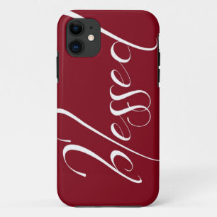 Blessed Deep Red Statement iPhone 5s Case
