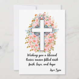 Blessed Easter Card with Customisable Message