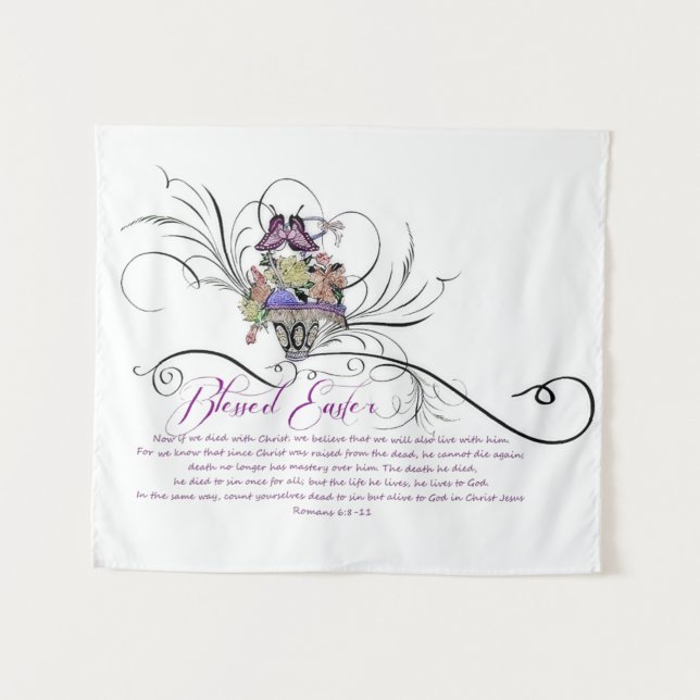 Blessed Easter Tapestry (Front (Horizontal))