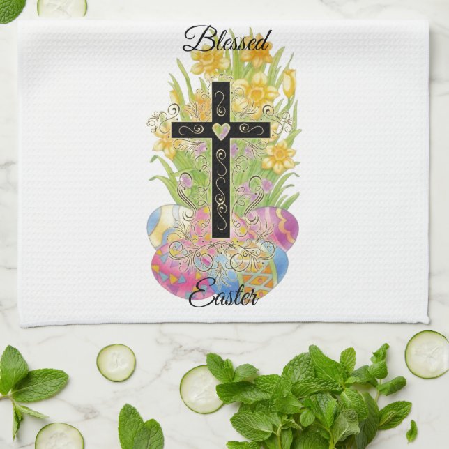 Blessed Easter Tea Towel (Folded)