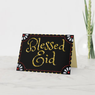 Blessed Eid Glitter Greeting Card