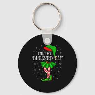 Blessed Elf Christmas Matching Family Women Girls Key Ring