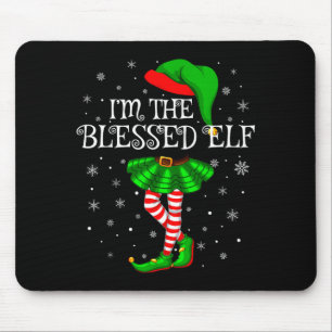 Blessed Elf Christmas Matching Family Women Girls Mouse Mat