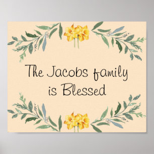 Blessed family Name Poster
