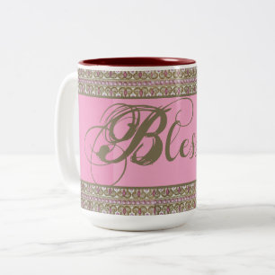 Blessed! Fancy Coffee Mug (Pink)